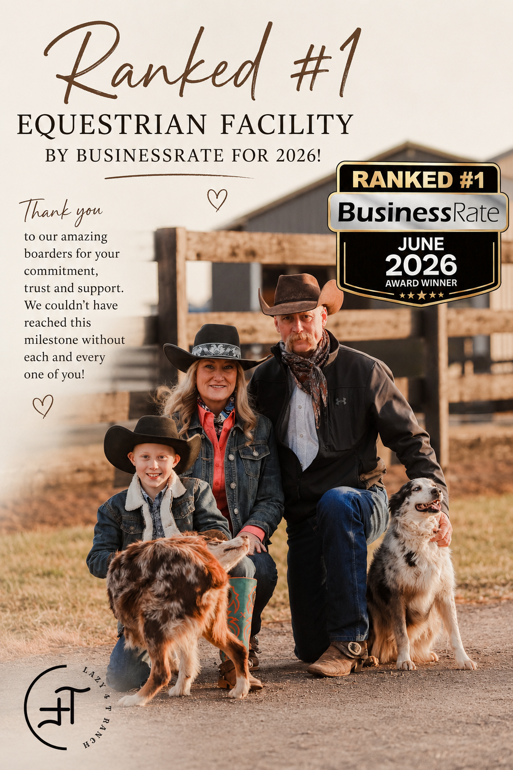 BusinessRate number one equestrian facility in Kentucky for 2026 recognition